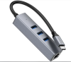 Хаб HOCO HB34 TYPE-C 3 порта usb + RJ45
