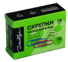 Скрепки 28мм 70шт GLOBUS 1496666 цветные