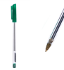 Ручка шариковая 0,7 мм, стержень зелёный, корпус прозрачный с зеленым колпачком