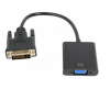 Видео адаптер DVI-A-VGA 25M/F Cablexpert A-DVI-VGA-BK переходник для подключения монитора - черный