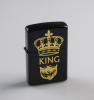 Зажигалка бензиновая  "KING" в подарочной коробке, чёрная 5198792	